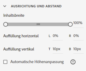 Ausrichtung und Abstand