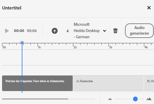 Timing von Text-to-Speech anpassen