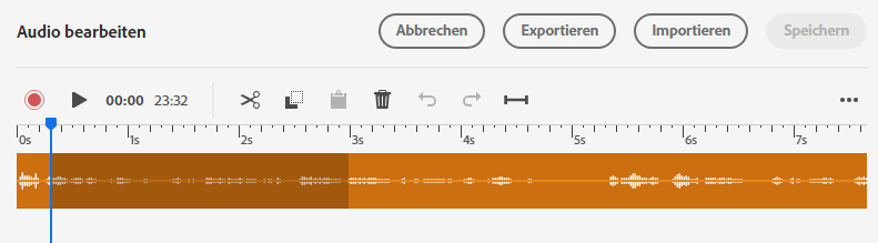 Audio bearbeiten