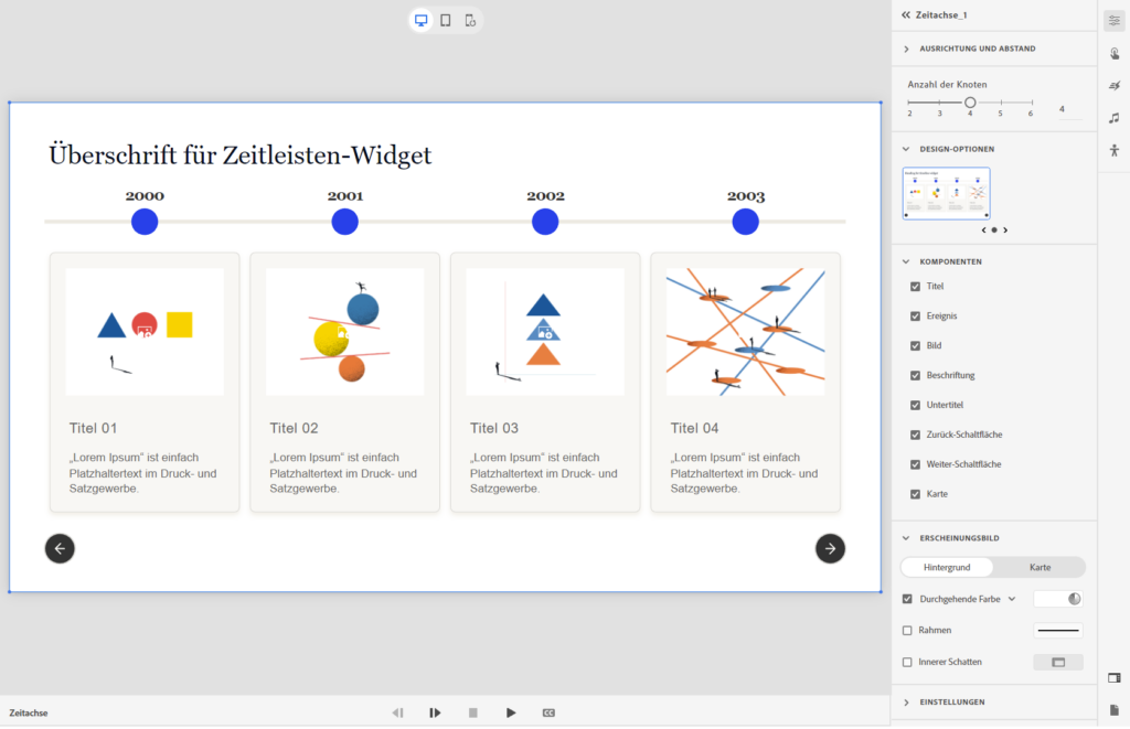 Zeitleisten-Widget